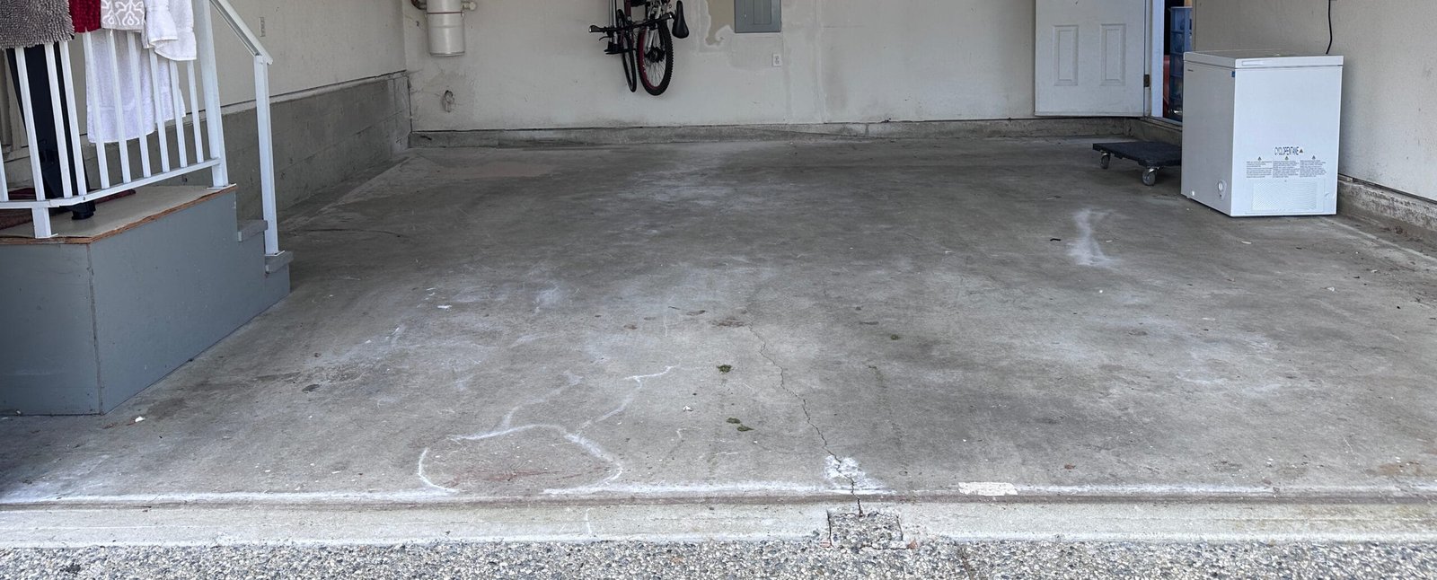 Full width, back wall — during